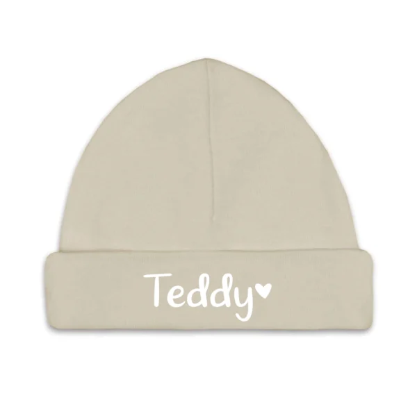 Babymutsje Sandstone grey - Naam